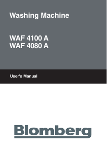 Manual Blomberg WAF 4100 A Washing Machine