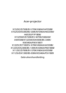 Handleiding Acer X1325Wi Beamer