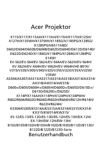 Bedienungsanleitung Acer X135WH Projektor