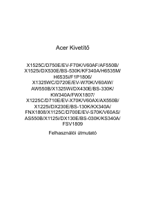 Használati útmutató Acer X1525i Vetítő