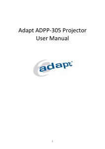 Manual Adapt ADPP-305 Projector
