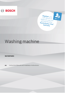 Manual Bosch WAT28760ES Washing Machine