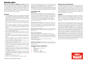 Manual Marker Lord S.P. 14 Ski Binding