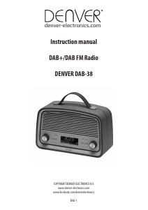 Manual Denver DAB-38 Radio