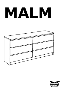 说明书 宜家MALM (6 drawers)梳妆台