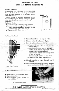 Handleiding Singer 192 Naaimachine