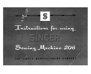 Manual Singer 206 Sewing Machine