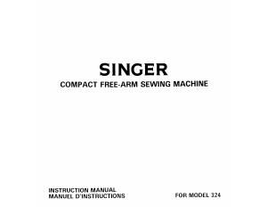 Mode d’emploi Singer 324 Machine à coudre