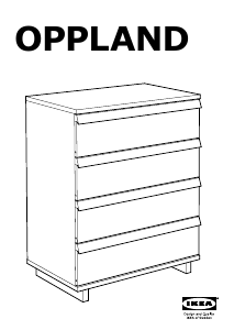 Kasutusjuhend IKEA OPPLAND (4 drawers) Kummut
