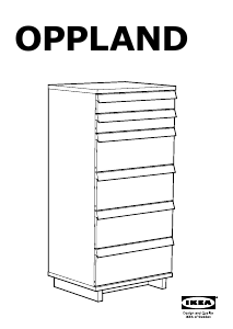 मैनुअल IKEA OPPLAND (6 drawers) ड्रेसर