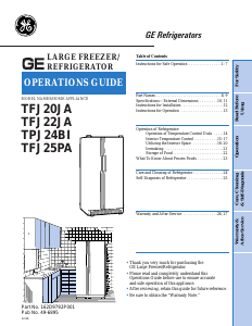 Manual GE TFJ20JRXAWW Fridge-Freezer