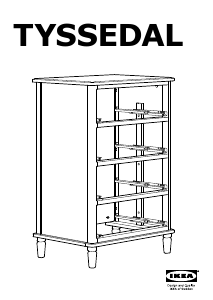 Vadovas IKEA TYSSEDAL (4 drawers) Komoda