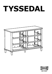 Mode d’emploi IKEA TYSSEDAL (6 drawers) Commode