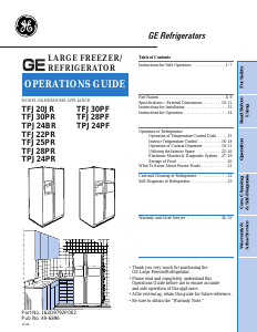 Manual GE TFJ28PFZAWW Fridge-Freezer