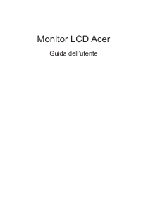 Manuale Acer B226HQLG Monitor LCD