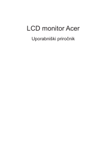 Priročnik Acer B226HQLG LCD-zaslon