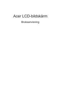 Bruksanvisning Acer B226HQLG LCD skärm