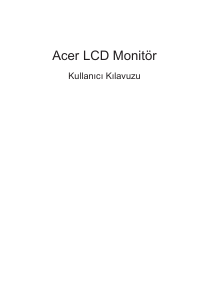 Kullanım kılavuzu Acer B226HQLG LCD ekran