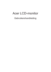 Handleiding Acer B226HQLG LCD monitor