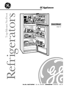 Mode d’emploi GE TBX12SAXCRAD Réfrigérateur combiné