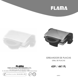 Manual de uso Flama 439FL Grill de contacto