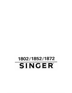 Manual de uso Singer 1802 Máquina de coser