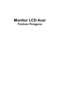 Panduan Acer B227QD Monitor LCD