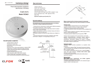Instrukcja Elfon RCS421 Czujnik dymu