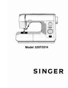 Manual de uso Singer 3207 Máquina de coser
