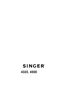 Manual de uso Singer 4500 Máquina de coser
