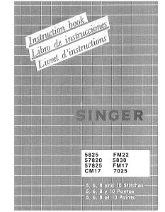 Manual de uso Singer 5825 Máquina de coser