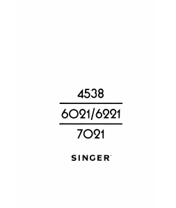 Manual de uso Singer 6221 Máquina de coser