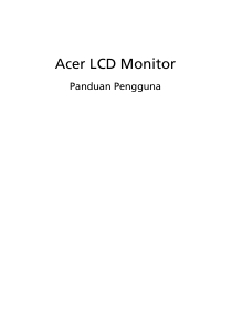 Panduan Acer B276HULE Monitor LCD
