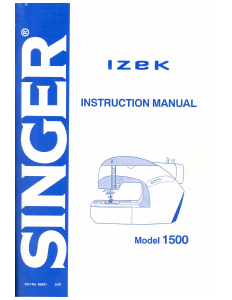 Manual Singer IZEK 1500 Sewing Machine