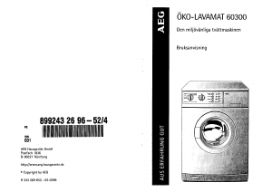 Bruksanvisning AEG LAV60300 Tvättmaskin