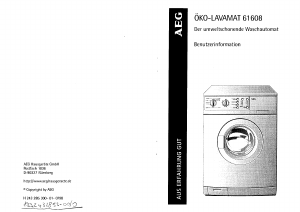 Bedienungsanleitung AEG LAV61608 Waschmaschine