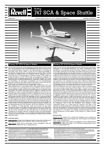 Bruksanvisning Revell set 04863 Space and Scifi Boeing 747 SCA and Space Shuttle