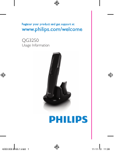 Mode d’emploi Philips QG3250 Tondeuse