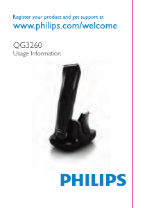 Hướng dẫn sử dụng Philips QG3260 Tông-đơ cắt tóc