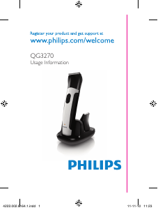 Наръчник Philips QG3270 Машинка за подстригване