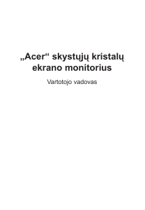 Vadovas Acer BE320QK Skystakristalis monitorius
