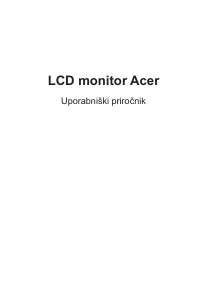 Priročnik Acer BE320QK LCD-zaslon