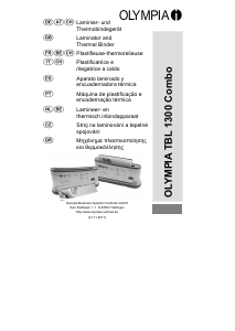 Manuale Olympia TBL 1300 Rilegatrice