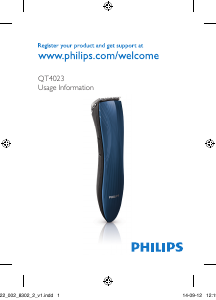 Hướng dẫn sử dụng Philips QT4023 Máy tỉa râu