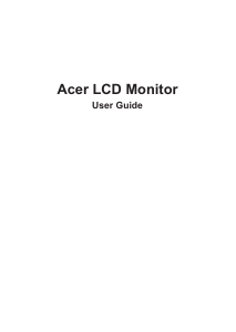Manual Acer BM270 LCD Monitor