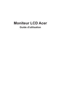 Mode d’emploi Acer BM270 Moniteur LCD