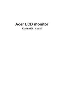 Priručnik Acer BM270 LCD zaslon