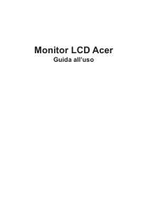Manuale Acer BW257 Monitor LCD