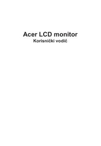 Priručnik Acer BW257 LCD zaslon