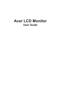 Mode d’emploi Acer CB272D Moniteur LCD